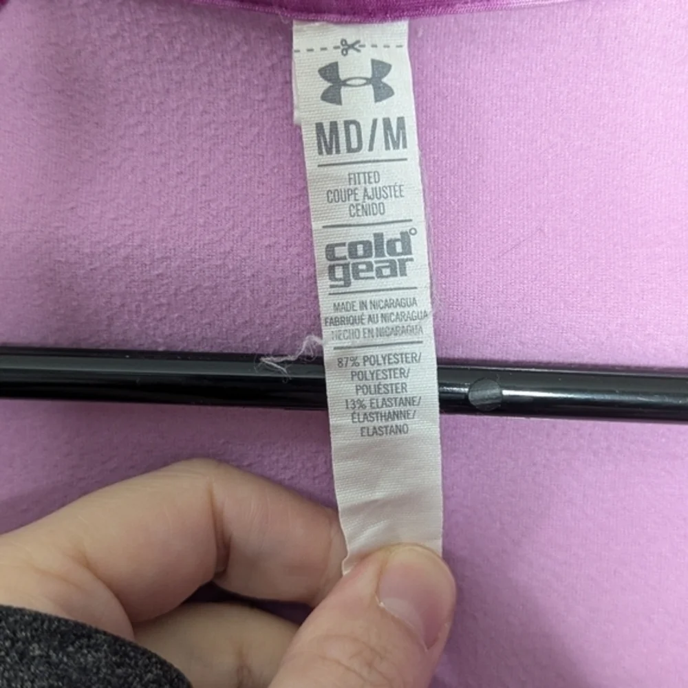 Under Armour Pink Camo Quarter Zip Athletic Pullover Women’s Activewear Top - Picture 5 of 5